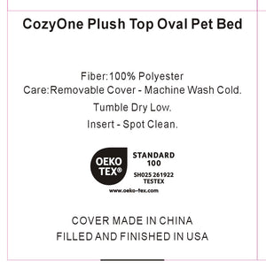 
                  
                    COZY ONE Plush Top Deep Comfort Oval Pet Bed
                  
                